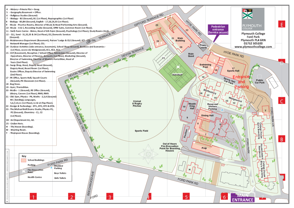 PLYMOUTH COLLEGE Little Leander   PC Site Map 2023 1024x724 